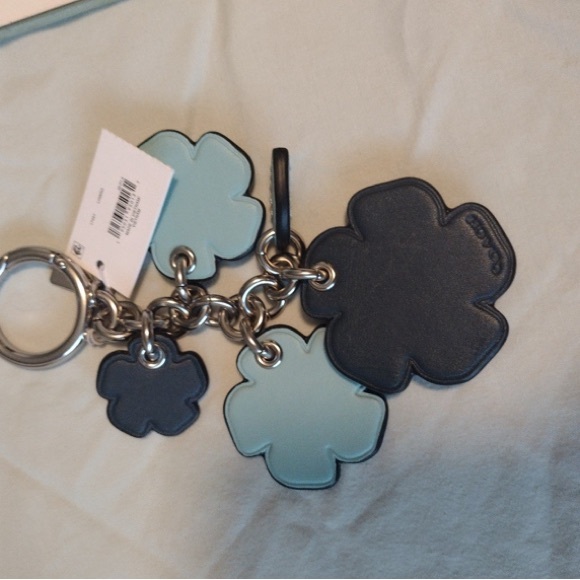 Coach tearose blue mix bag charm - Picture 2 of 4